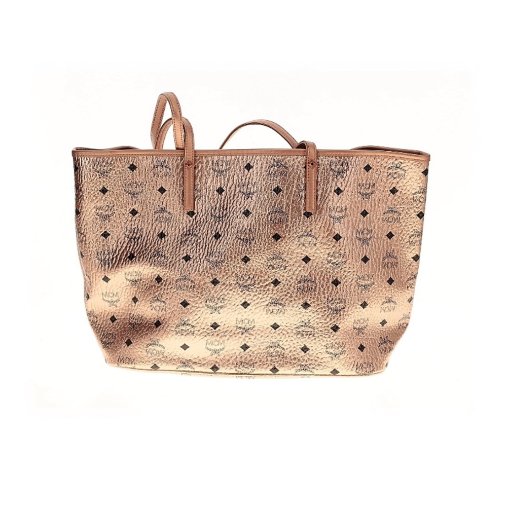 MCM Reversible Large Metallic Visetos Canvas Shopper Tote - Picture 4 of 15